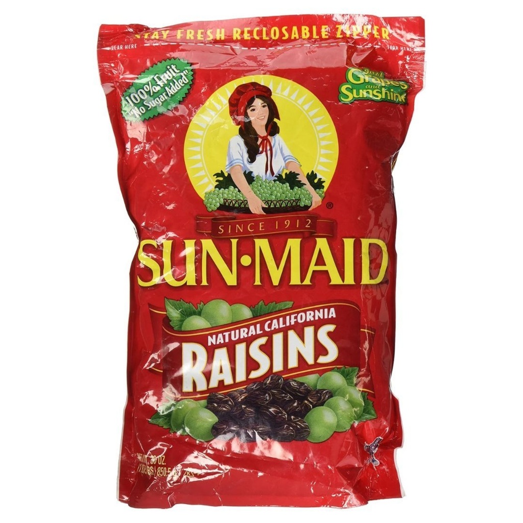 Pasas De Uva Californiana Secadas Al Sol Sun-Maid / 850gr
