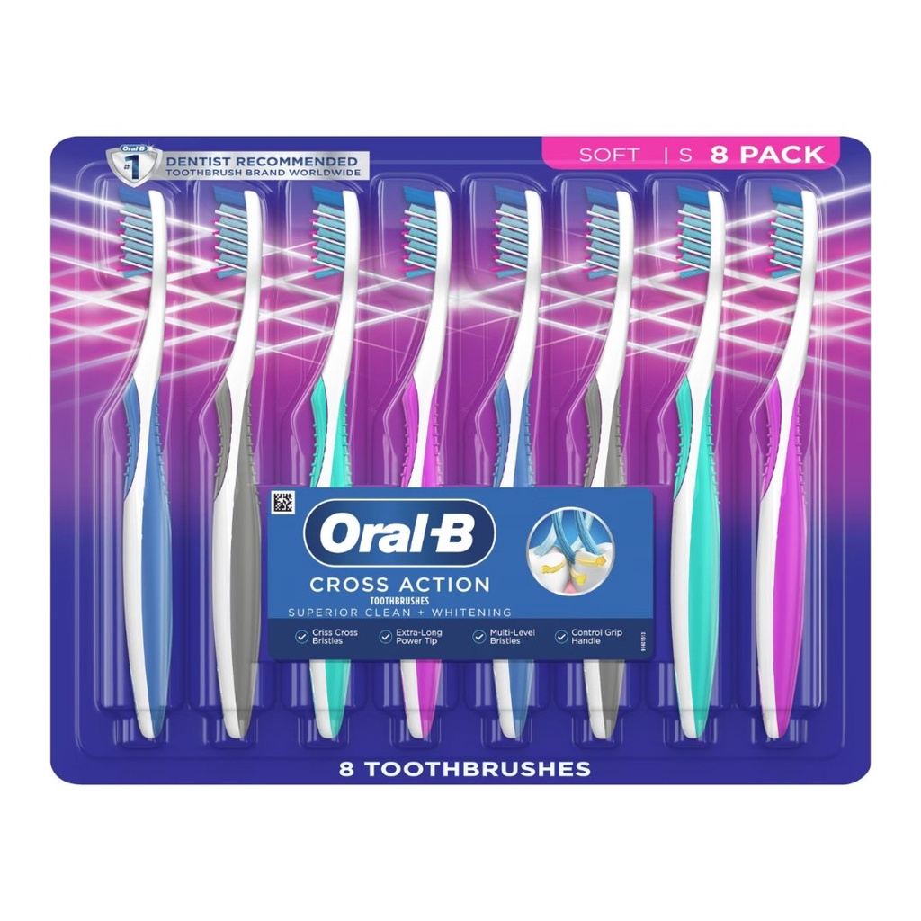 Cepillos De Dientes Cross Action / Oral-B / 8 Pack