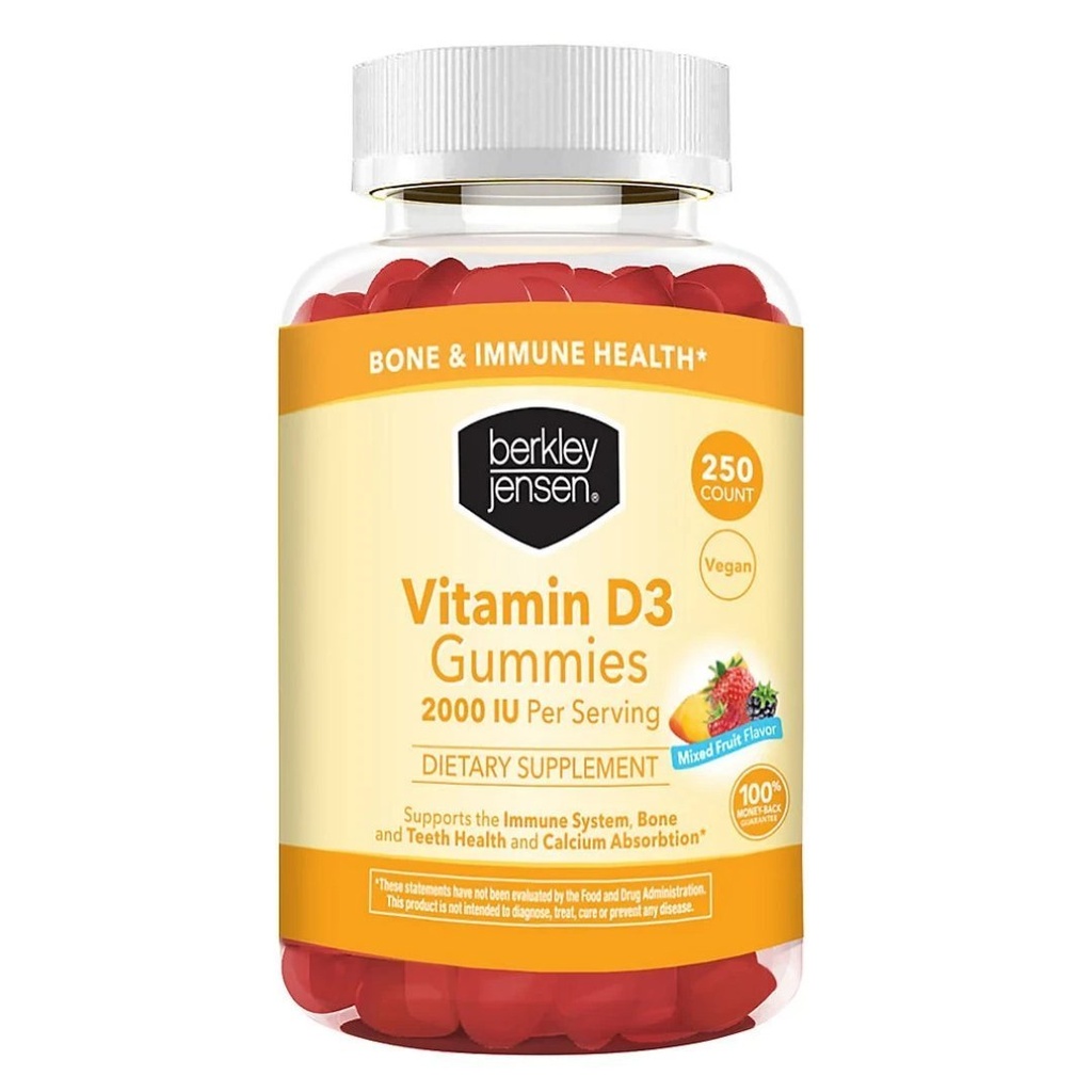 Vitamina D3 En Gomitas 2000 IU / Berkley Jensen / 250 Gomitas