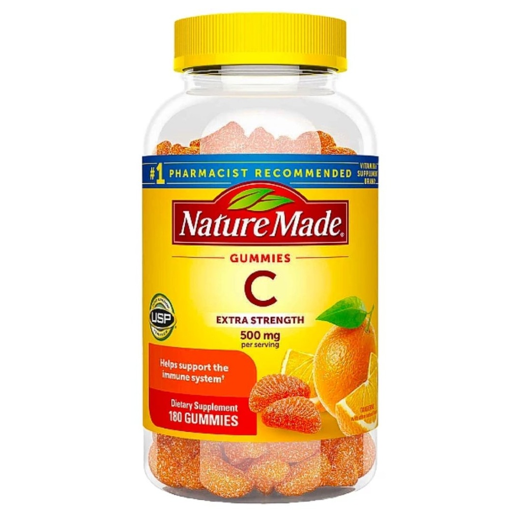 Gomitas De Vitamina Extra Fuerte C 500mg / Nature Made / 180 Gomitas