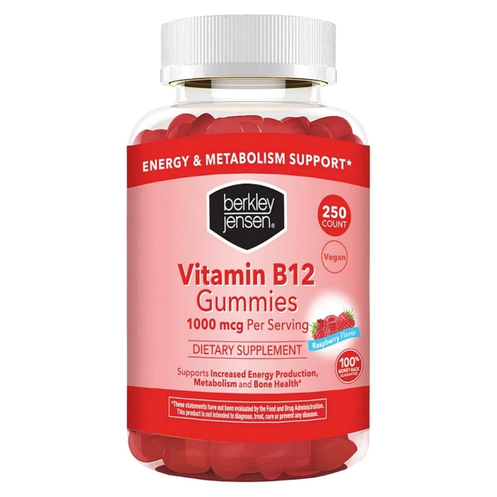 Gomitas De Vitamina B12 1000mcg / Berkley Jensen / 250 Gomitas