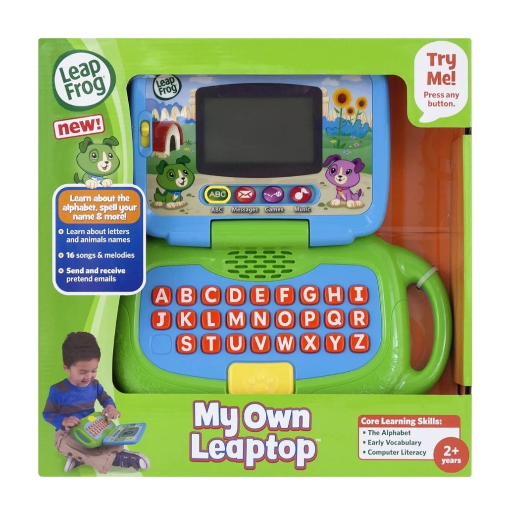 Computadora My Own Leaptop - LeapFrog / 2 - 4 Años / Color Azul y Verde