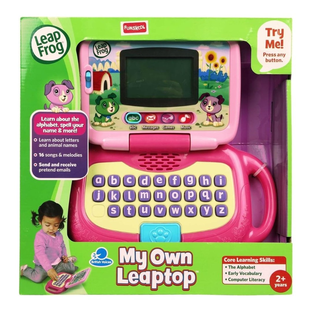 Computadora My Own Leaptop - LeapFrog / 2 - 4 Años / Color Rosado