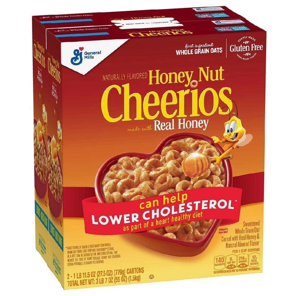 Cereal Cheerios De Grano De Avena Con Miel Real, 2 Pack / 779g
