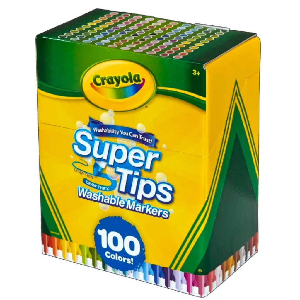 Marcadores Lavables Crayola Super Tips / 100 Unidades