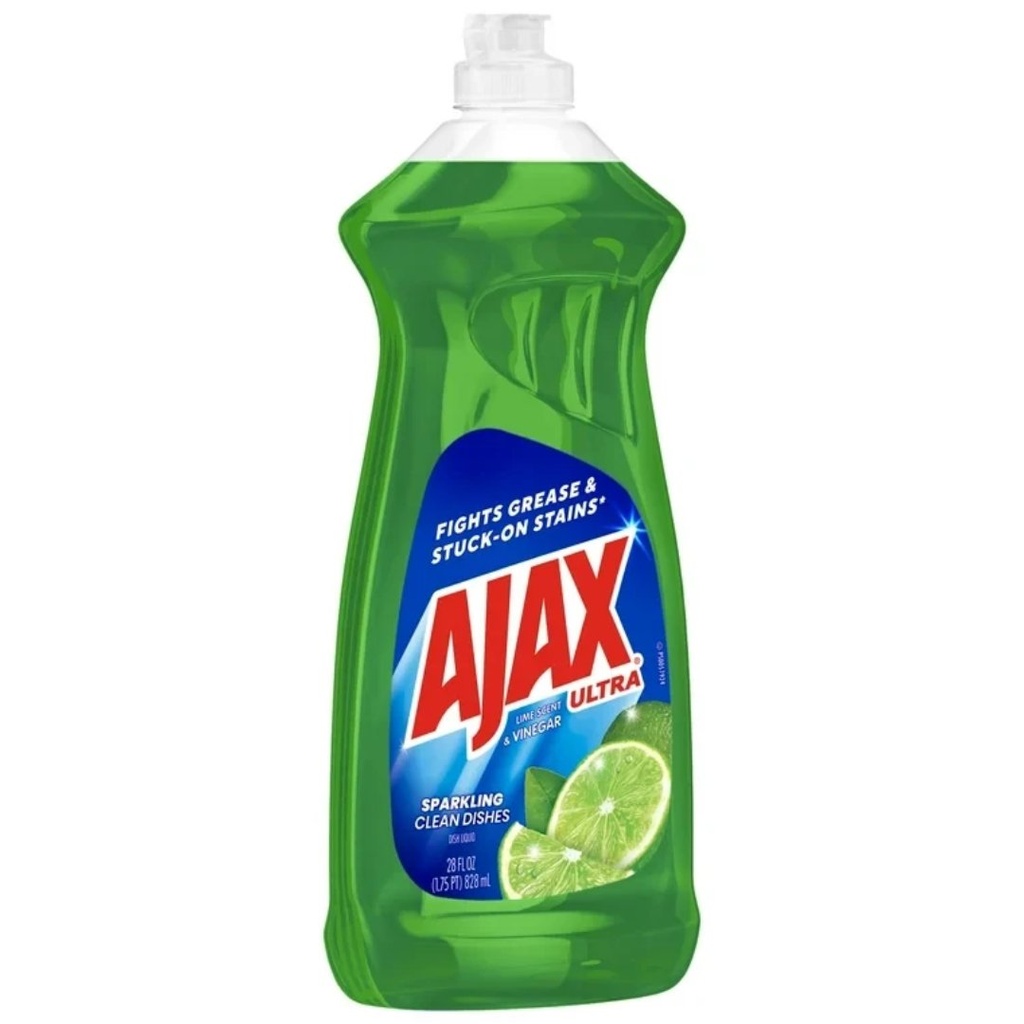 Jabón Líquido Para Platos - Aroma a Vinagre y Limón / Ajax Ultra / 828mL