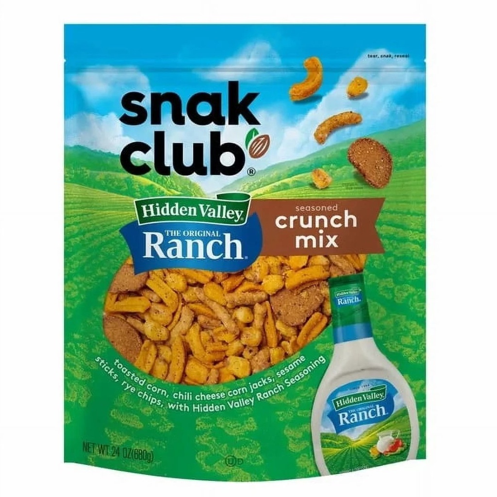 Snak Club - Crunch Mix Sazonados The Original Ranch / Hidden Valley / 680g