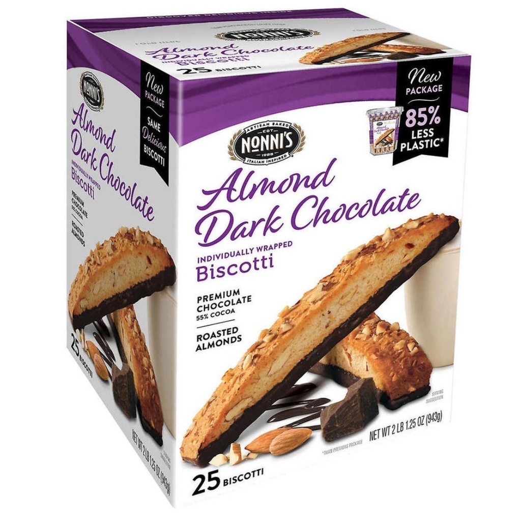 Galletas Biscotti De Almendra Y Chocolate Oscuro / Nonni´S / 25 Galletas / 943g