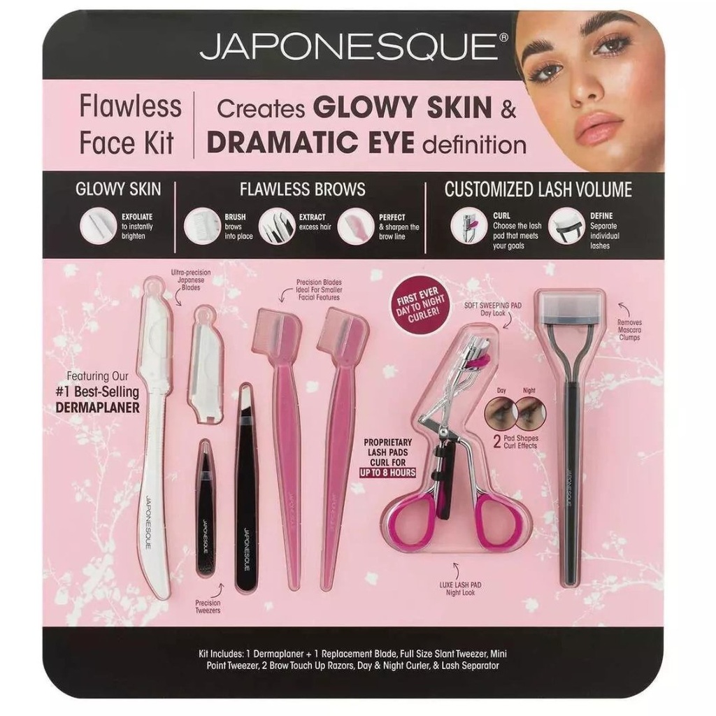 Kit Facial De Rostro Impecable - Para Cejas y Pestañas / 8 Pack / Japonesque