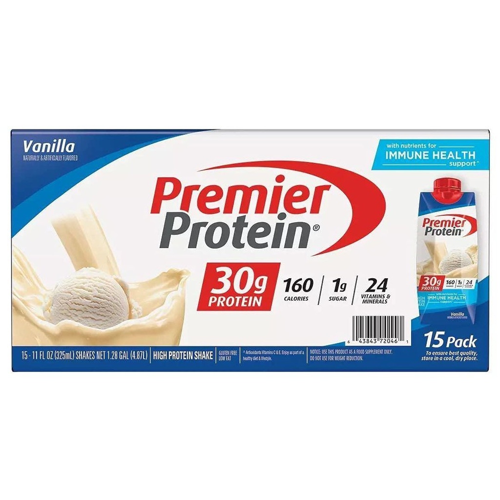 Malteada Alta En Proteína Sabor Vainilla - Premier Protein 30g / 15 Pack / 325ml