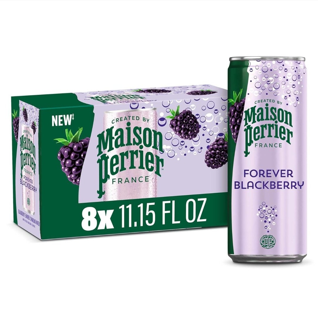 Agua Gasificada Premium Sabor A Mora - Maison Perrier / 8 Pack / 330mL