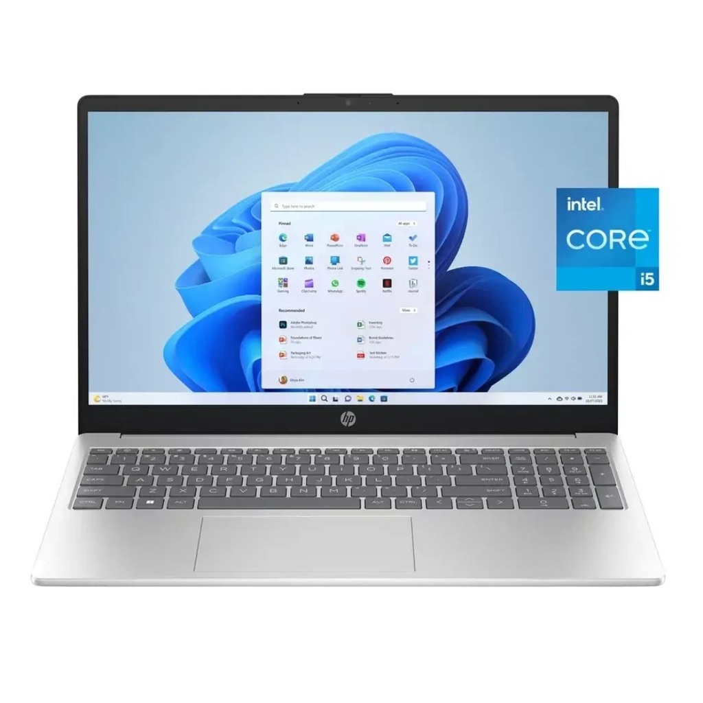Laptop HP 15-FD0095 Intel Core i5-1235U / Gráficos Intel Iris Xe / 256GB SSD / 8GB SDRAM / Windows 11 / 15.6"