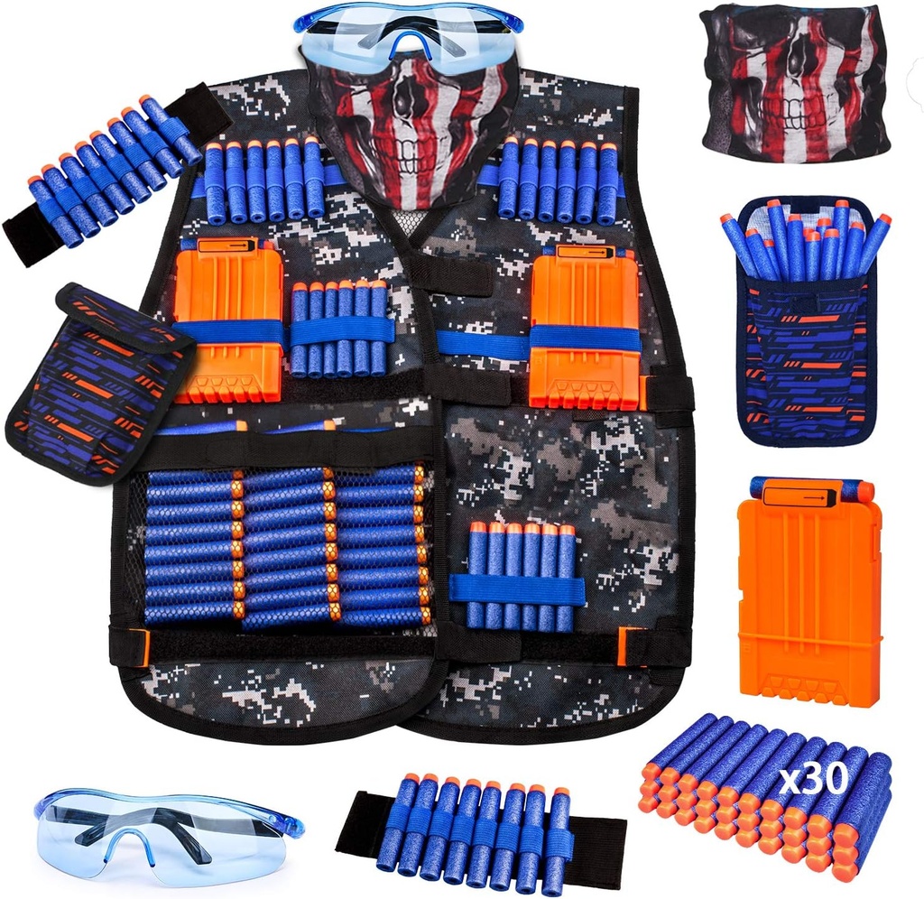 Kit De Chaleco Táctico Para Niños - Nerf Serie N-Strike