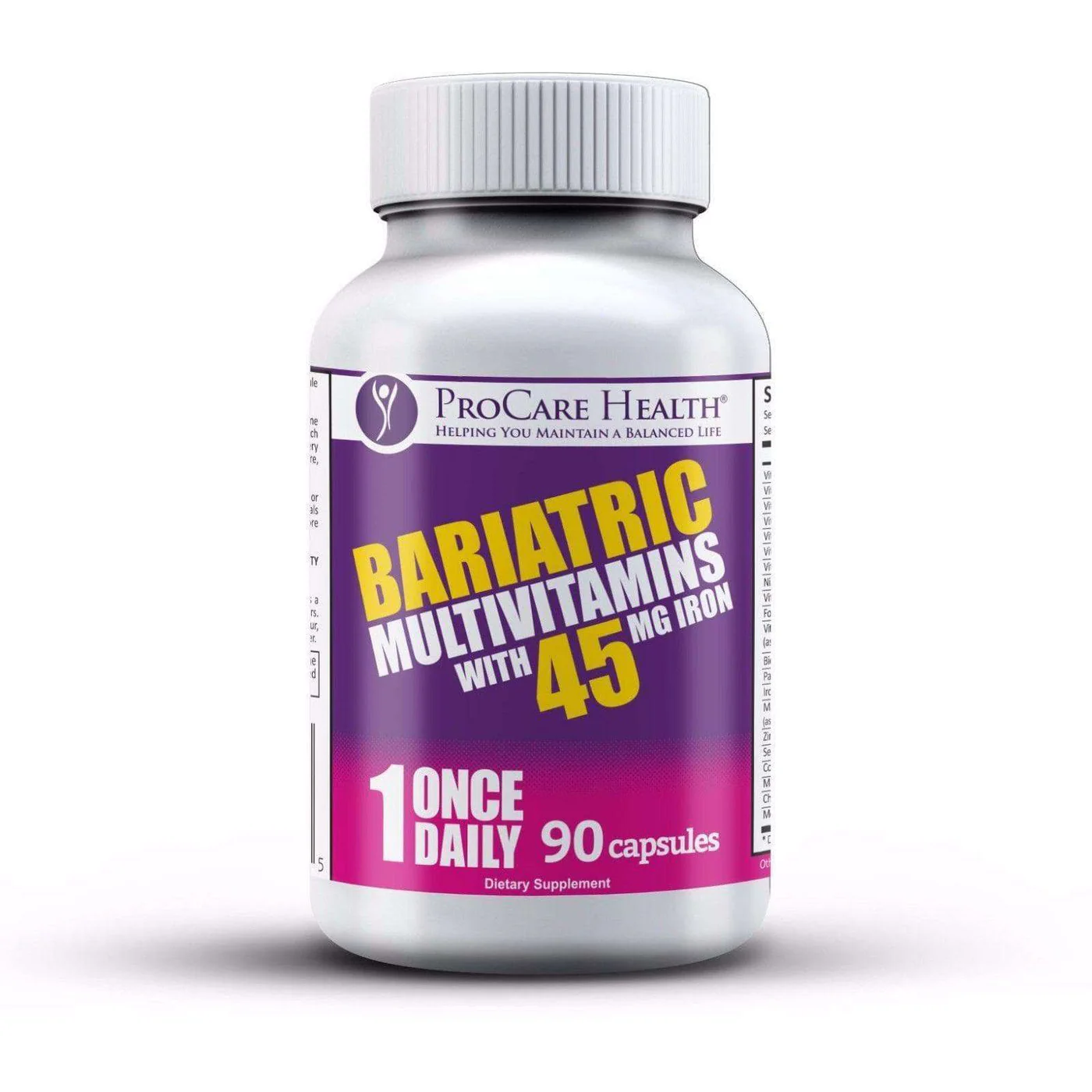 ProCare Health - Cápsula Multivitamínica Bariátrica - 45 mg De Hierro - 1 Dosis Diaria - 90 Cap