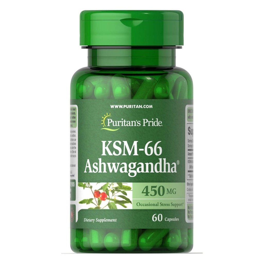 KSM-66 Ashwagandha 450 mg / Puritan's Pride / 60 Capsulas