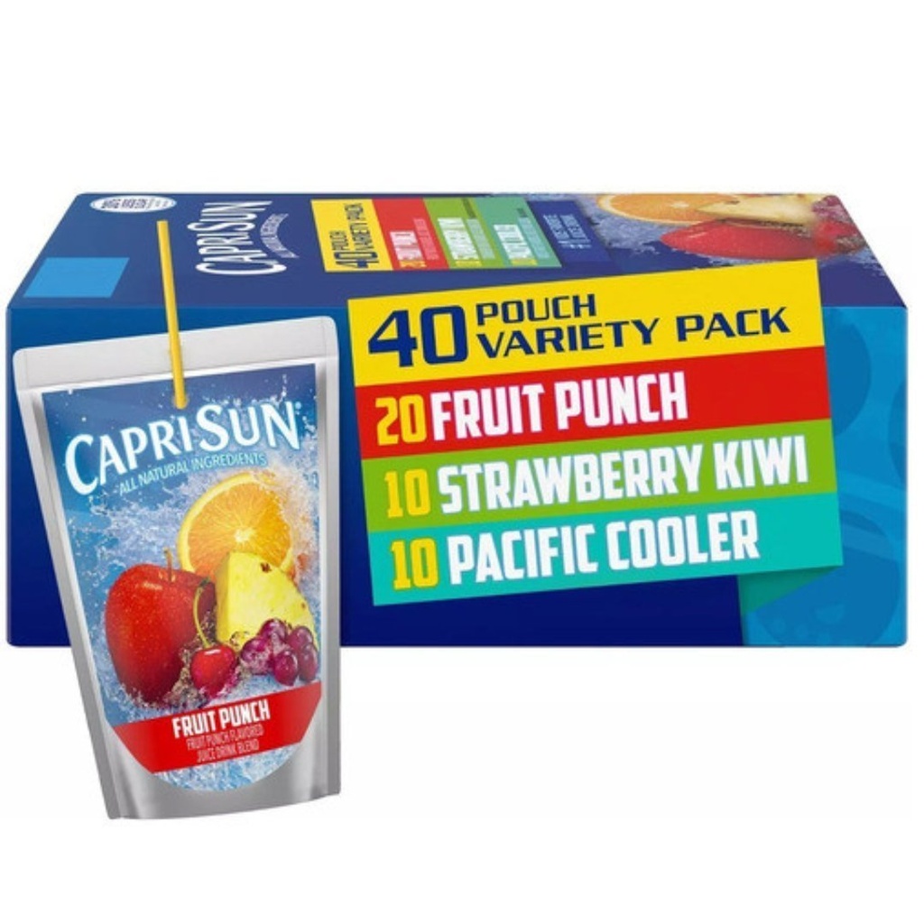 Jugos Capri Sun 30% Menos Azúcar  Sabores Variados 40 Pack / 177ml