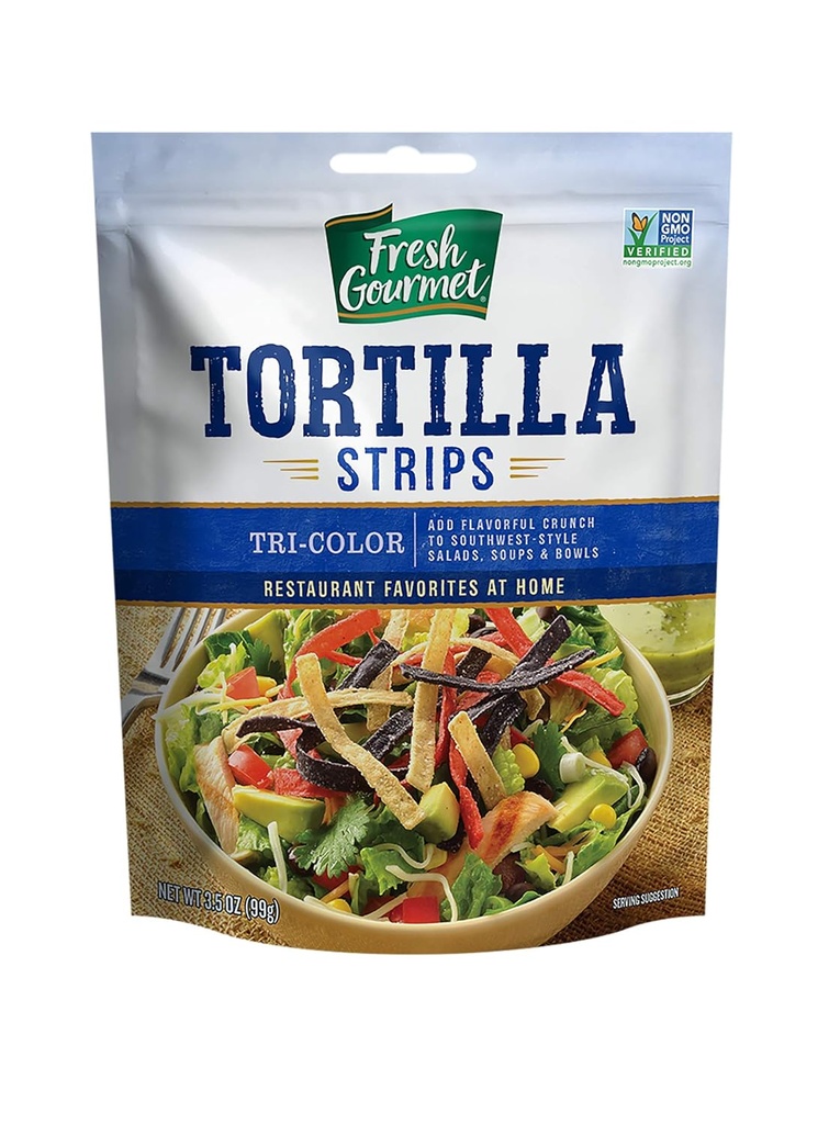 Fresh Gourmet, Tiras de tortillas Tri-Color