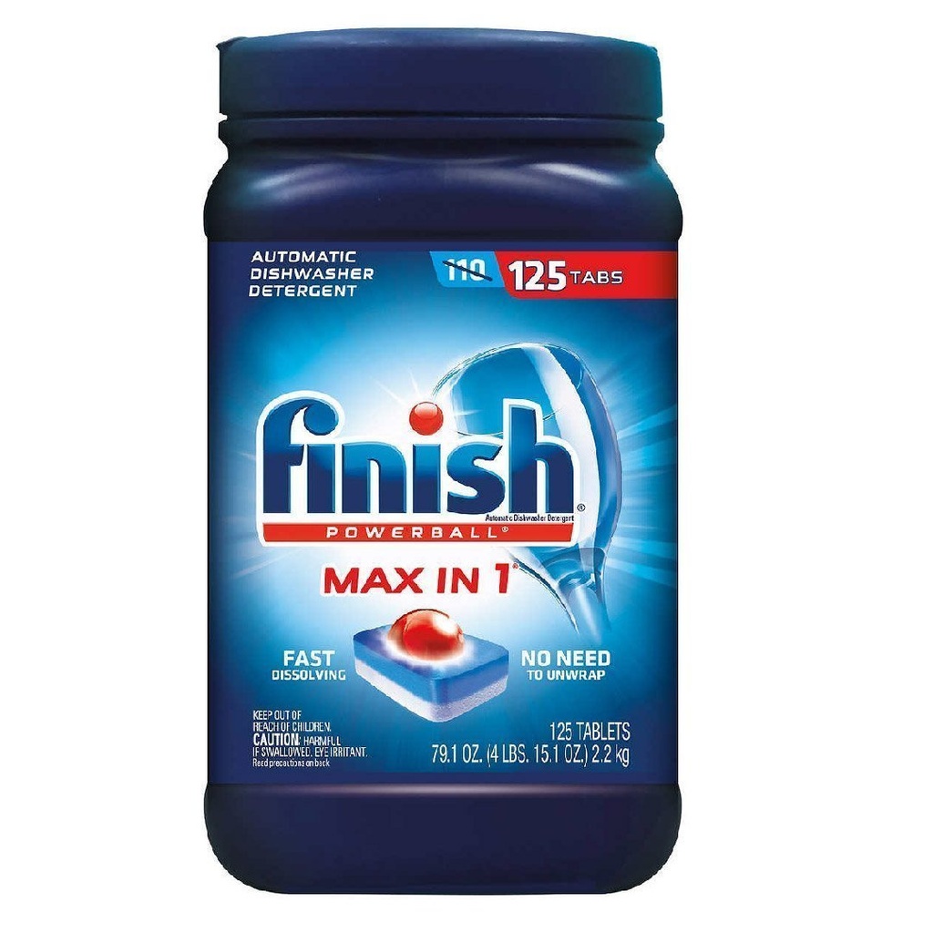 Jabón Para Lavaplatos Automático Finish Powerball MAX-In-1 / 125 Pack