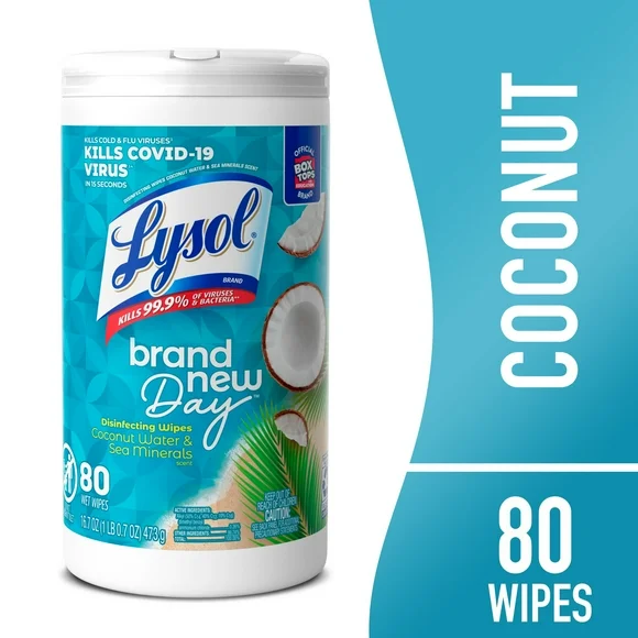 Lysol Toallitas desinfectantes para múltiples superficies con acción antibacteriana / 473gr