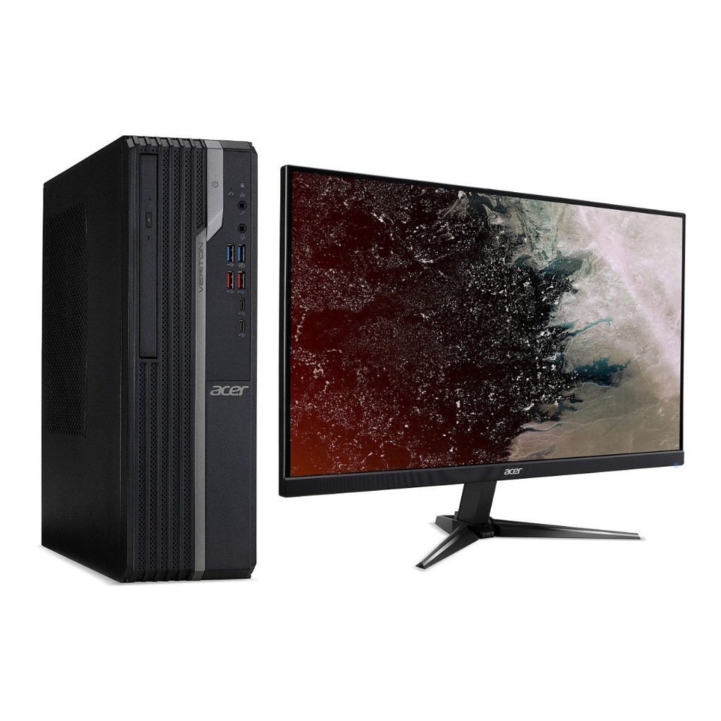 Computadora CPU Acer Veriton VX4660G / Inter Core i3-8100 / 8GB DDR4 / 500 GB + Monitor Acer Nitro QG241Y / 24” Full HD (copia)
