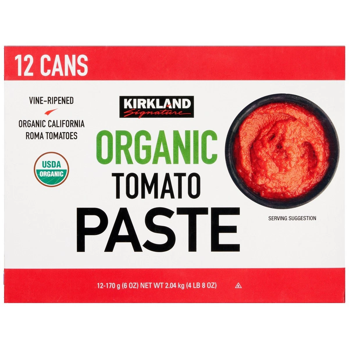 Kirkland Pasta De Tomate Organica , 170g / 12 Pack