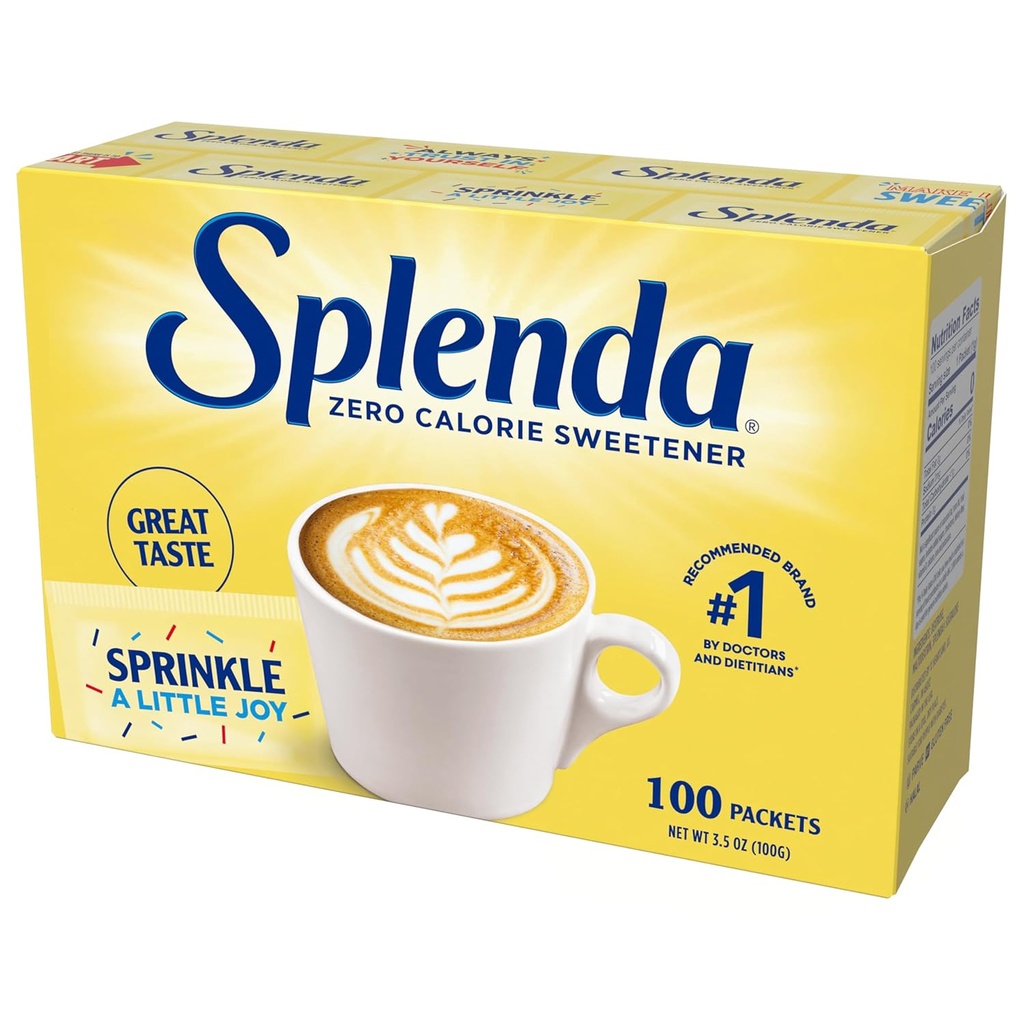 Splenda Edulcorante Sin Calorías, Paquete de 100 sobres