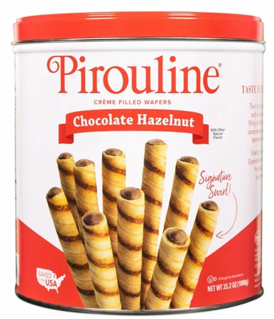 Pirouline Galletas De Barquilla Rellenas De Crema De Avellana y Chocolate / 1kg