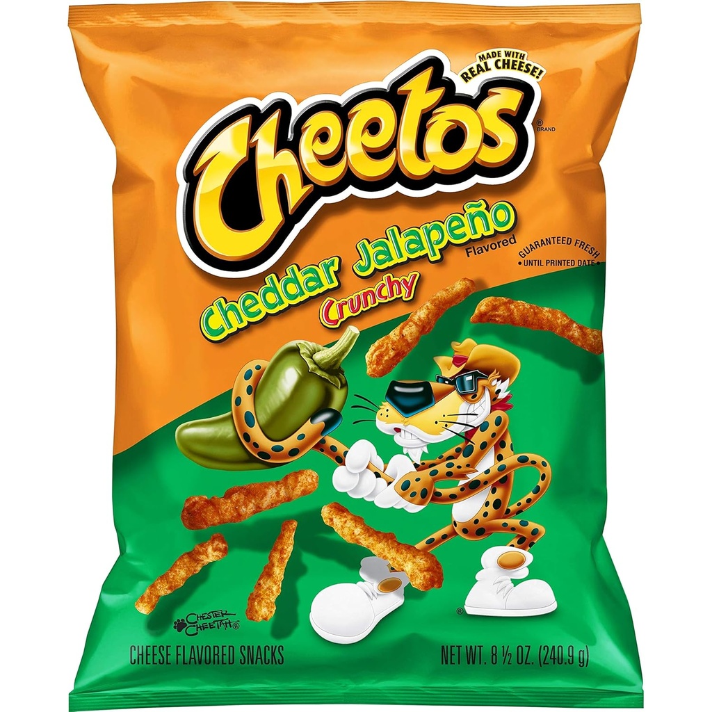 Frito Lays Cheetos Crunchy Pepitos Sabor A Chedar Y Jalapeño / 240.9gr