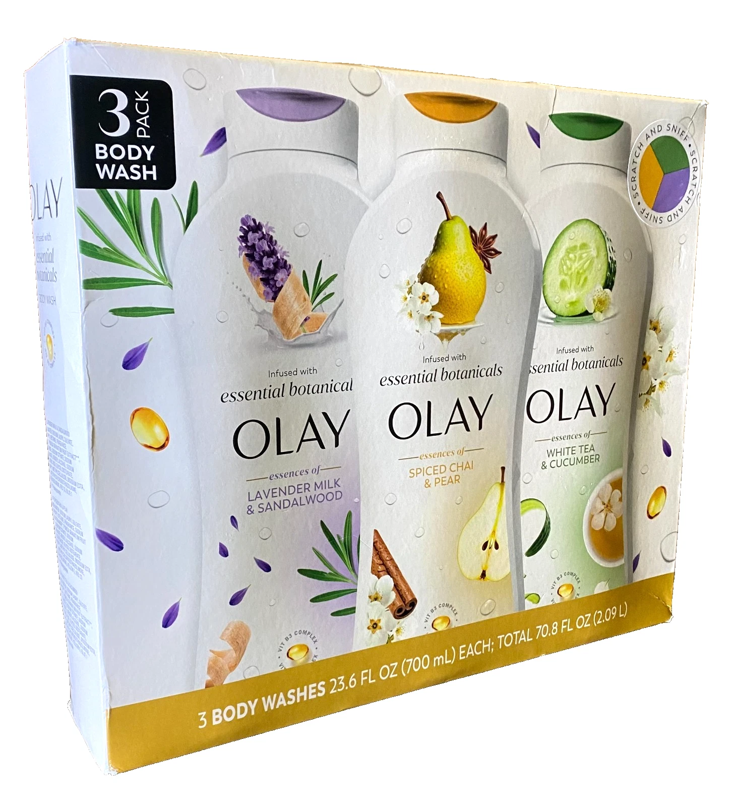 Olay Gel De Baño Botánico Olay Essential, 700ml / 3 Pack