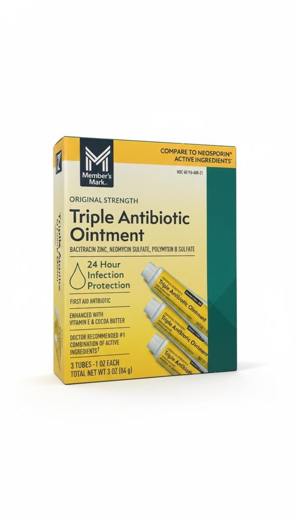 Members Mark Ungüento Triple Antibiótico Para Protección Contra Infecciones / 84gr