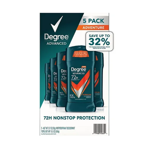 Degree Desodorante Antitranspirante De Caballero - Cool Rush 48h / 5 Pack / 76g