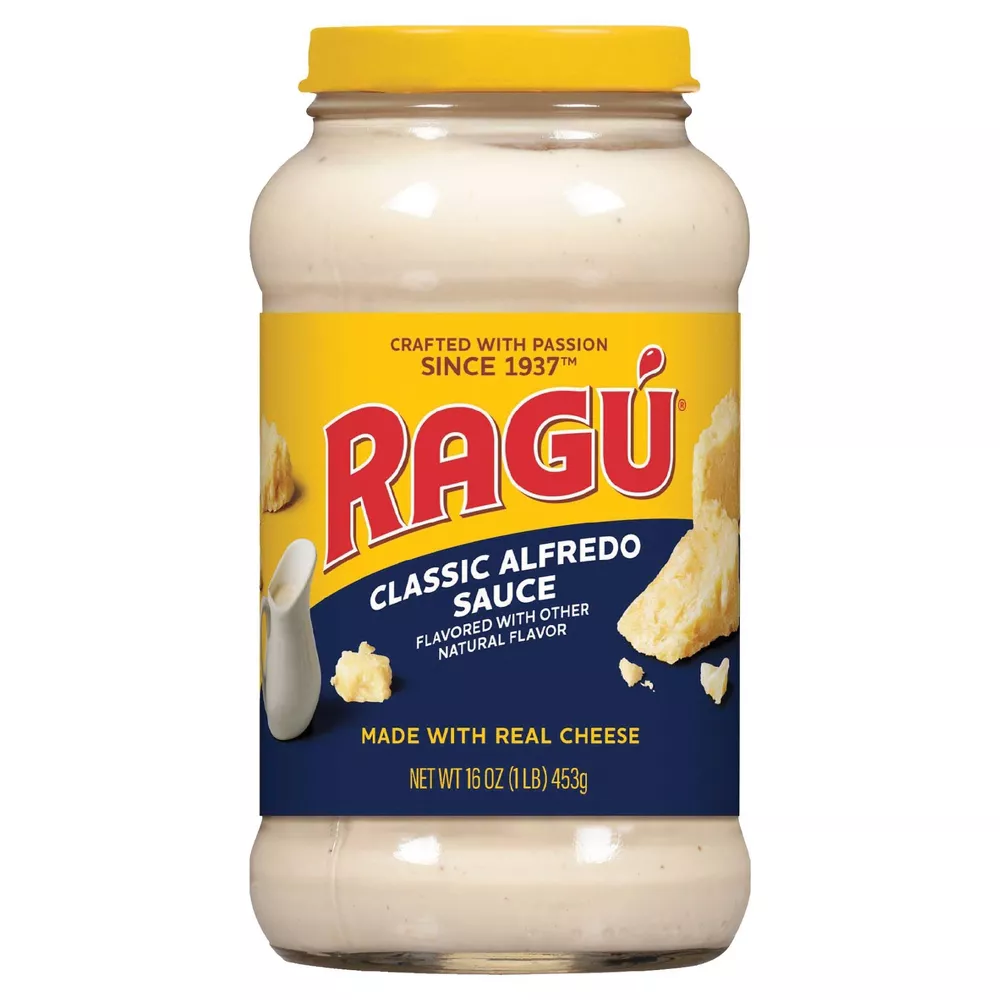 Ragu Salsa Clásica Alfredo, Salsa Cremosa Hecha Con Queso Real Con Sabor De Inspiración Italiana / 453g