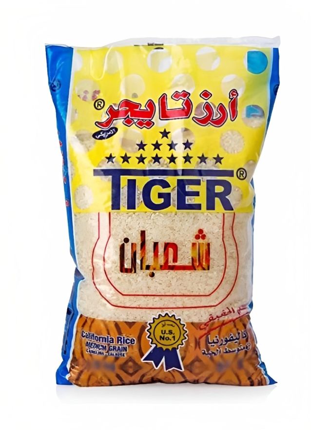 Tiger Arroz Egipcio Grano Medio  / 3.5 Kg