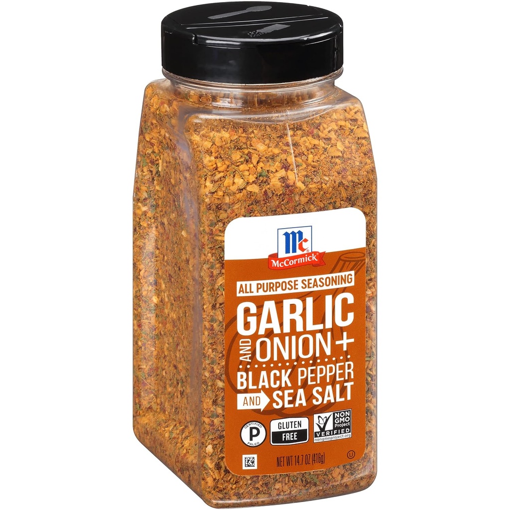 Mccormick Condimento De Ajo,  Cebolla, Pimienta Negra Y Sal Marina / 258Gr.