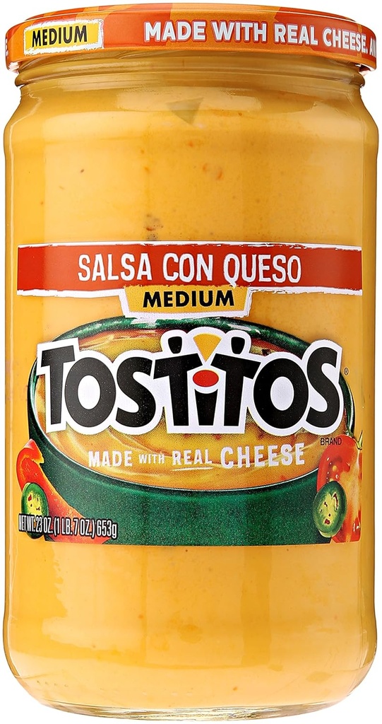 Frito Lays Tostitos Salsa Con Queso Medium / 652Gr.