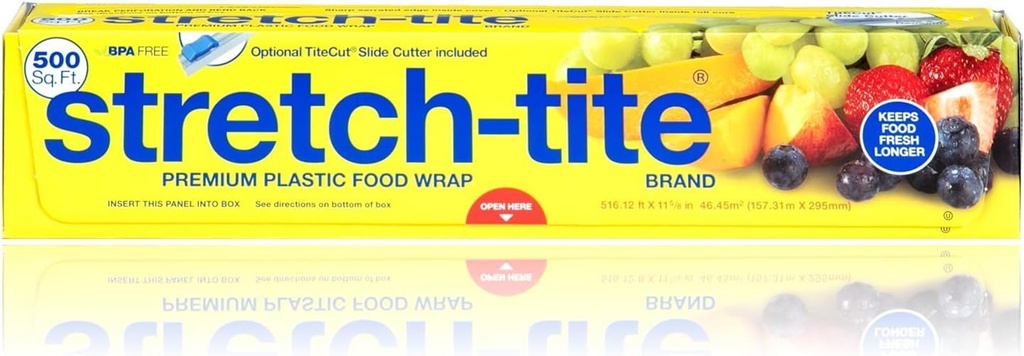 Strech Tite Envoltorio De Plástico Para Alimentos Premium / 500SQ.