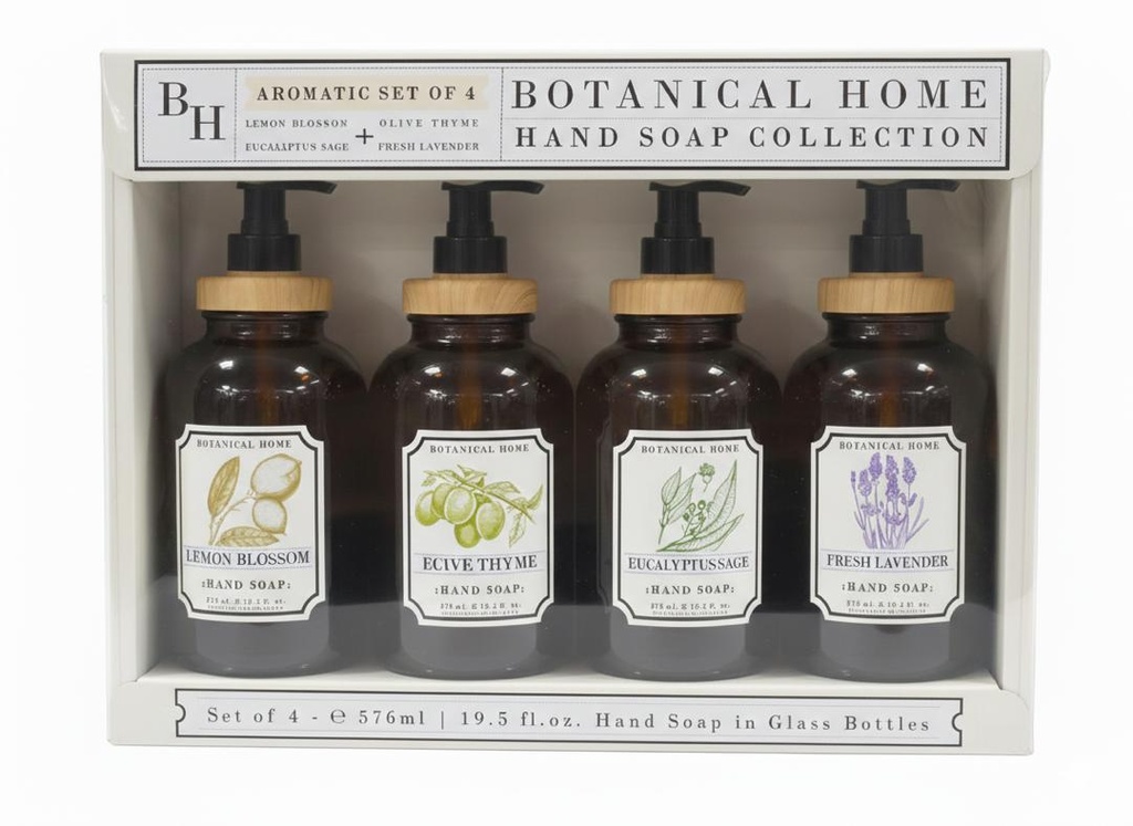 Botanical Home Jabón De Manos Botánico Para El Hogar / 4pack / 576 Ml