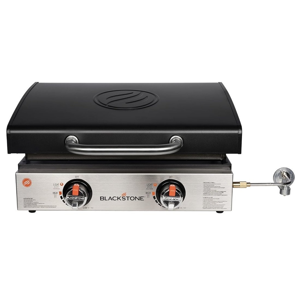 Parrillera Plana De Acero Inoxidable 22″ - Gas Propano / Blackstone / Color Negro