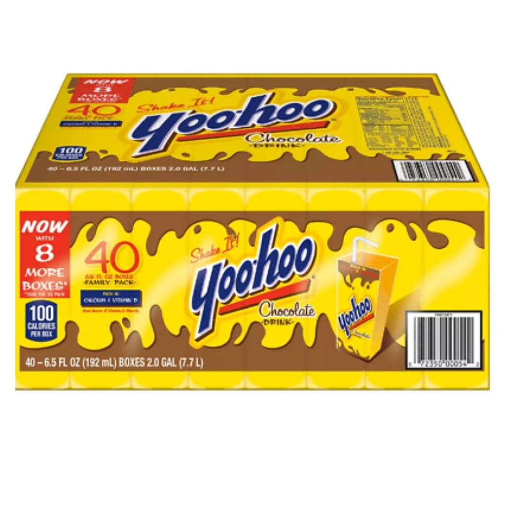 Bebida De Chocolate Yoohoo 40 Pack / 192 ML.