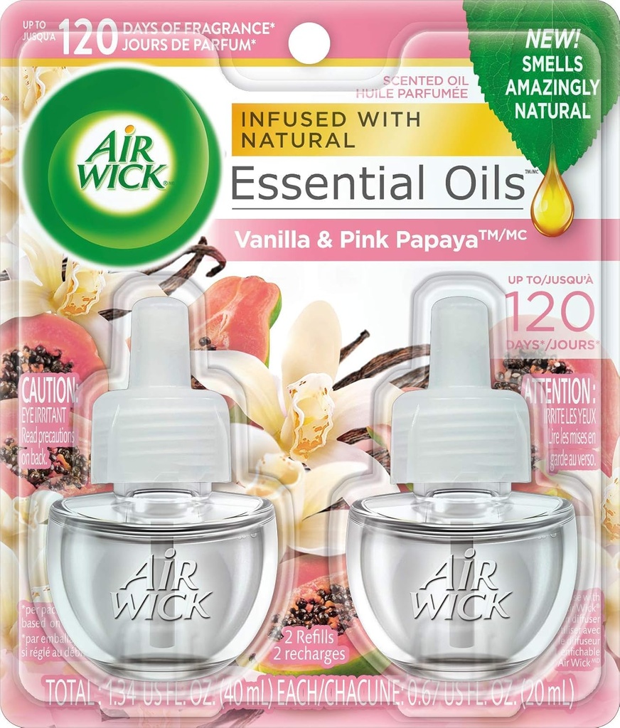Air Wick Repuestos De Ambientador Con Vainilla Y Papaya Rosada / 40Ml