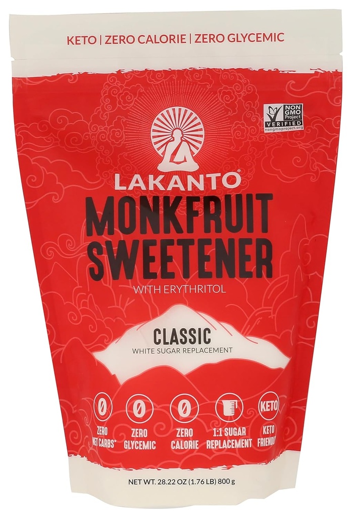 Lakanto Monk Fruit Sweetener Edulcorante Clásico De Fruta / 800Gr.