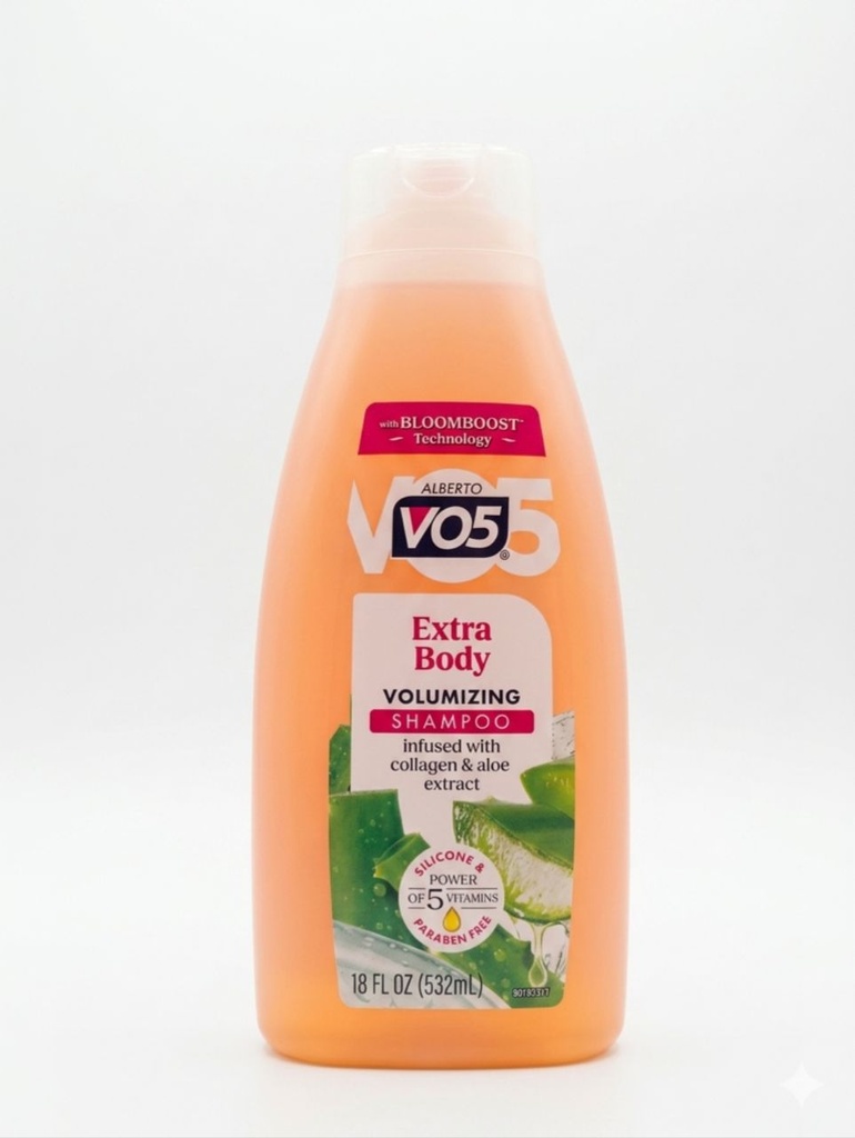 Alberto VO5 Champú Voluminizador Extra Body con Colágeno / 532 Ml