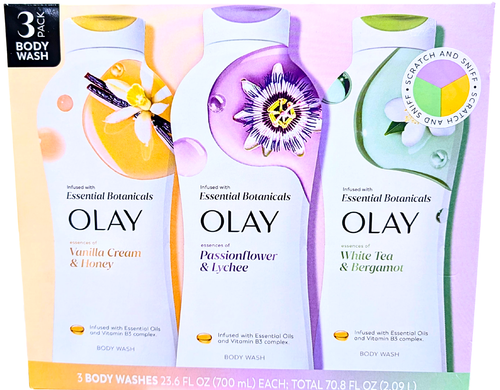 Olay Jabón Corporal Botánico Esencia Variadas / 3 Pack / 700ML