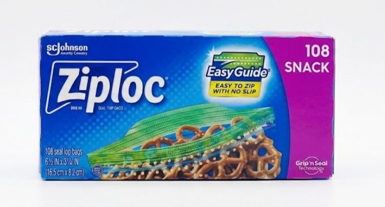 Ziploc Bolsas De Almacenamiento 16.5cm X 8.2cm / 108 Unidades