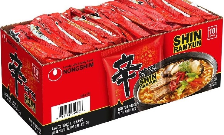 NongShim Shin Ramyun Sopa De Fideos Picante / 10 Sobres / 120Gr.