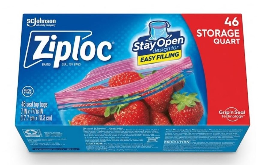 Ziploc Bolsas De Almacenamiento 17.7cm X 18.8cm / 46 Unidades