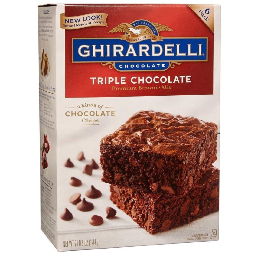 Mezcla De Brownie Ghirardelli Triple Chocolate 6 Pack / 3.4Kg