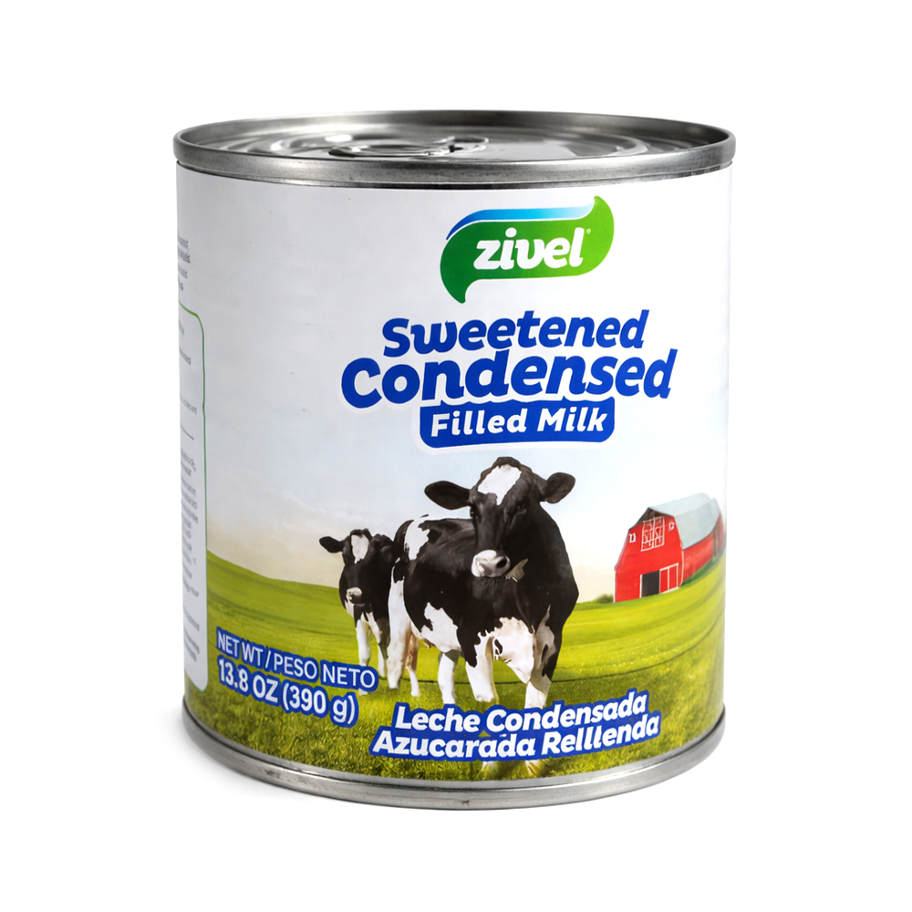 Zivel Leche Condensada Azucarada , Endulzada / 390Gr.
