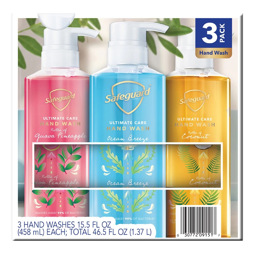 Safeguard Jabon Para Manos 3 Pack Variado / 458Ml