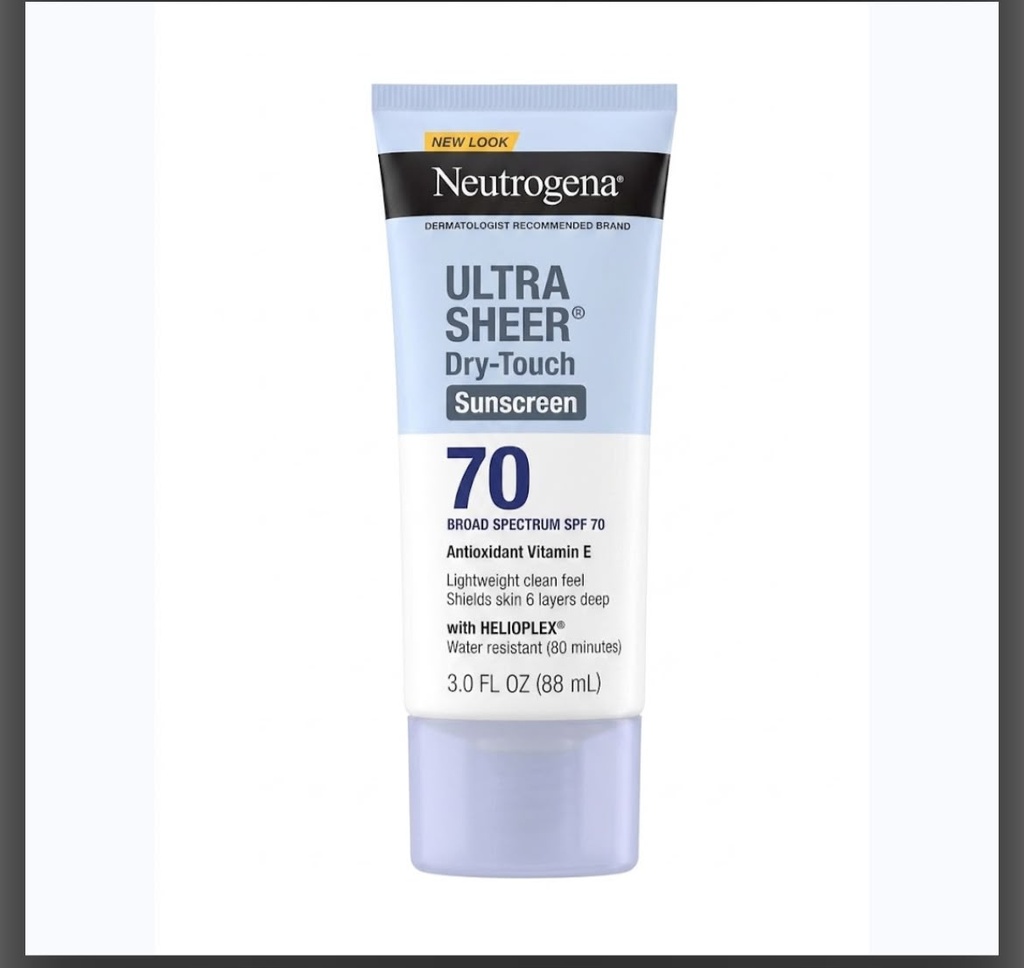 Neutrogena Protector Solar Ultra Transparente De Tacto Seco Para Cara Y Cuerpo, Protección Spf 70 De Amplio Espectro Uva/Uvb / 88Ml